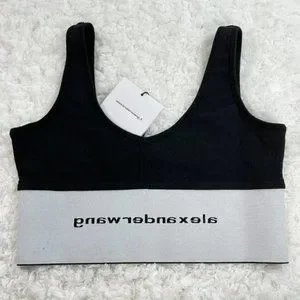 トップス Alexander wang RIBBED BRA Alexander Wang Scoop Neck Bra In Ribbed Jersey in Natural